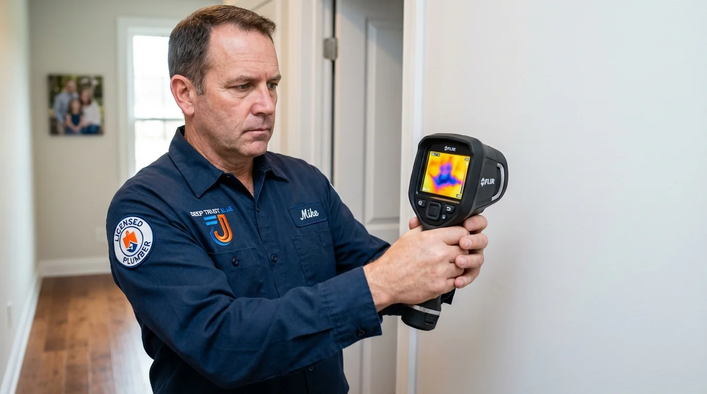 Thermal imaging leak detection by Johns Plumbing LLC in Cambridge